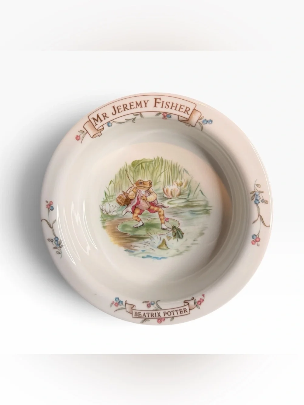 Beatrix Potter Mr Jeremy Fisher Royal Albert Bone China Bowls 6” Cereal Soup
